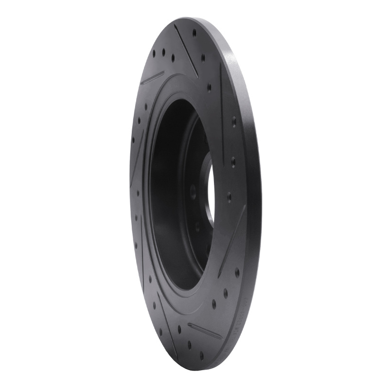 Buick Envision Brake Rotor (1) - Rear Left - R1 Concepts - Drilled & Slotted - Black - `16-`18